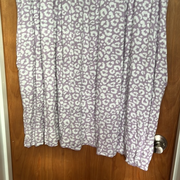 Lavender or light sage green leopard print baby doll dress - Picture 2 of 4